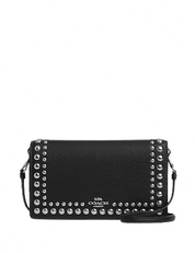 Coach Anna Foldover Clutch Crossbody With Rivets