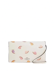 Coach Anna Foldover Clutch Crossbody With Snail Print