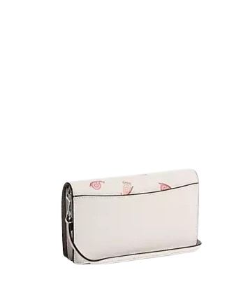 Coach Anna Foldover Clutch Crossbody With Snail Print