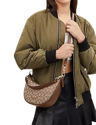 Coach Aria Shoulder Bag In Signature Jacquard