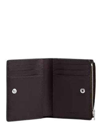 Coach Bifold Wallet In Signature Canvas With Heart Print