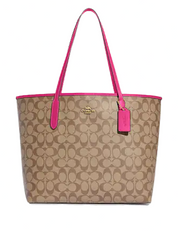 Coach City Tote In Signature Canvas