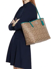 Coach City Tote In Signature Canvas