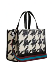 Coach Dempsey Carryall With Houndstooth Print And Patch