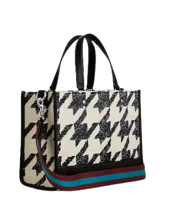 Coach Dempsey Carryall With Houndstooth Print And Patch