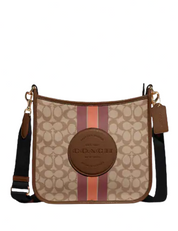 Coach Dempsey File Bag In Signature Jacquard With Stripe And Coach Patch