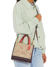 Coach Dempsey Tote 22 In Signature Canvas With Heart And Star Print