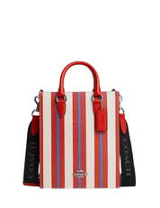 Coach Dylan Tote Bag With Stripe Print