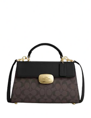 Coach Eliza Top Handle In Signature Canvas