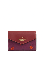 Coach Flap Card Case With Country Floral Print