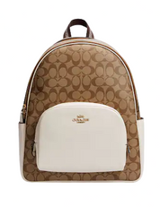 Coach Large Court Backpack In Signature Canvas