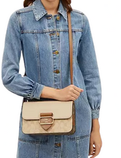 Coach Large Morgan Square Crossbody In Blocked Signature Canvas