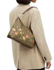 Coach Laurel Shoulder Bag In Signature Canvas With Floral Print