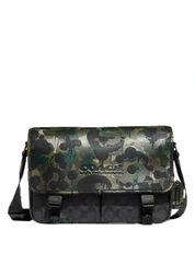 Coach League Messenger Bag In Signature Canvas With Camo Print