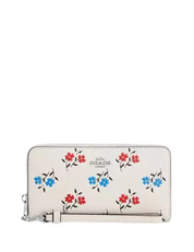 Coach Long Zip Around Wallet With Floral Print