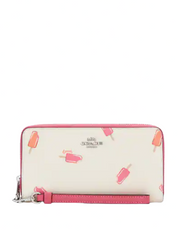 Coach Long Zip Around Wallet With Popsicle Print