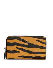 Coach Medium Id Zip Wallet With Tiger Print