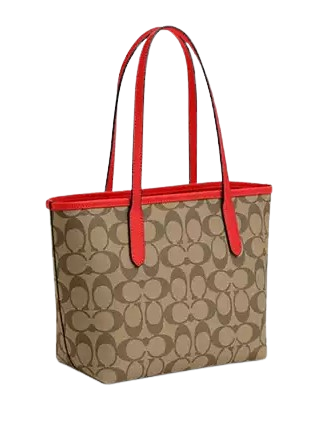 Coach Mini City Tote In Signature Canvas