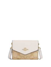 Coach Mini Envelope Wallet With Strap In Signature Canvas