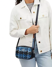 Coach Mini Jamie Camera Bag With Plaid Print