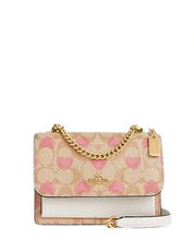 Coach Mini Klare Crossbody In Signature Canvas With Heart Print