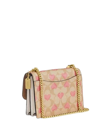 Coach Mini Klare Crossbody In Signature Canvas With Heart Print