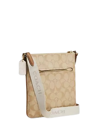 Coach Mini Rowan File Bag In Signature Canvas With Stripe