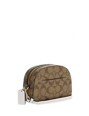 Coach Mini Serena Satchel In Signature Canvas With Horse And Sleigh