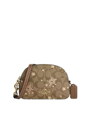 Coach Mini Serena Satchel In Signature Canvas With Star And Snowflake Print