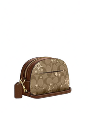 Coach Mini Serena Satchel In Signature Canvas With Star And Snowflake Print