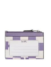 Coach Mini Skinny Id Case With Checkerboard Print