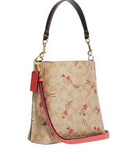 Coach Mollie Bucket Bag 22 In Signature Canvas With Heart And Star Print