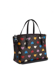 Coach Mollie Tote 25 In Signature Canvas With Heart Print