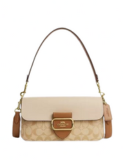 Coach Morgan Shoulder Bag In Blocked Signature Canvas