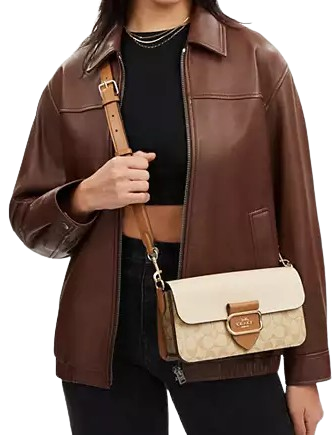 Coach Morgan Shoulder Bag In Blocked Signature Canvas