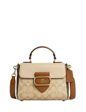 Coach Morgan Top Handle In Blocked Signature Canvas