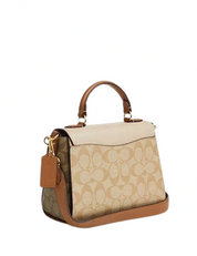 Coach Morgan Top Handle In Blocked Signature Canvas