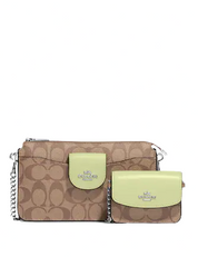 Coach Poppy Crossbody With Card Case In Signature Canvas