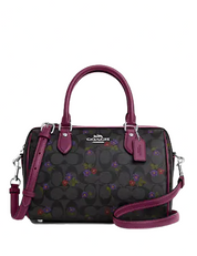 Coach Rowan Satchel In Signature Canvas With Country Floral Print