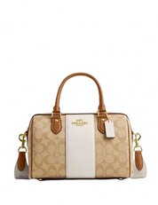 Coach Rowan Satchel In Signature Canvas With Stripe