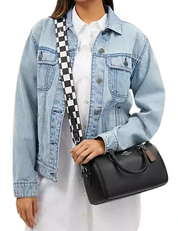 Coach Rowan Satchel With Checkerboard Print