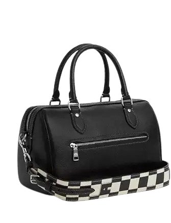 Coach Rowan Satchel With Checkerboard Print