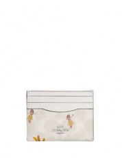 Coach Slim Id Card Case In Signature Canvas With Hula Print