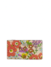 Coach Slim Zip Wallet With Floral Print