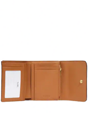 Coach Small Trifold Wallet In Blocked Signature Canvas