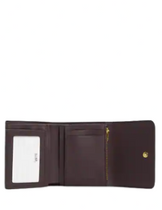 Coach Small Trifold Wallet In Blocked Signature Canvas