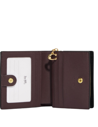 Coach Snap Wallet In Signature Canvas With Fairytale Rose Print