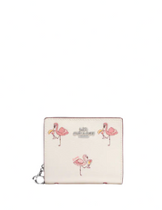 Coach Snap Wallet With Flamingo Print