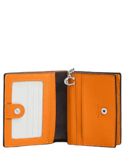 Coach Snap Wallet With Signature Canvas Interior