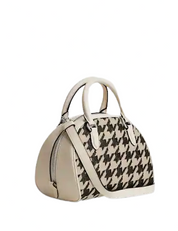 Coach Sydney Satchel With Houndstooth Print